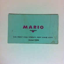 Mario Restaurant, New York City