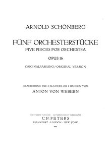 <cite>Arnold Schönberg: Fünf Orchesterstücke</cite> (C.F. Peters)