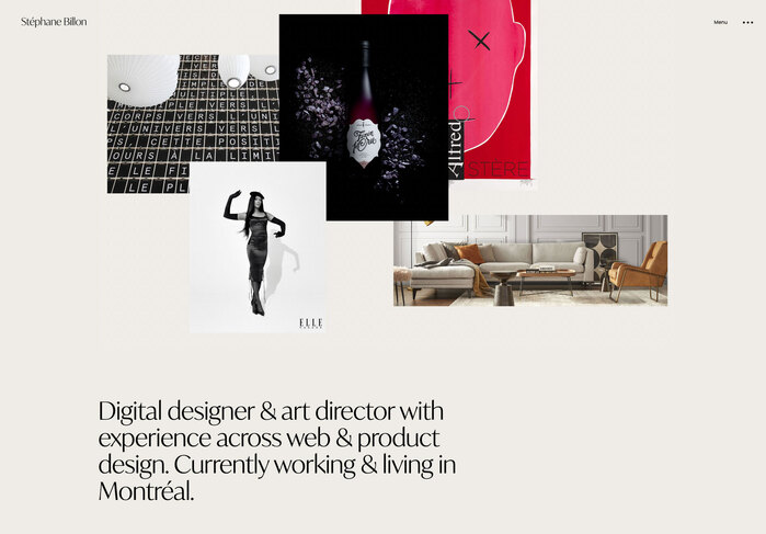 Stephane Billon portfolio website 1