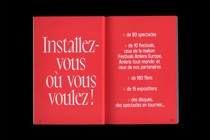 Spread from the season booklet with PVC Dynasty (left) and PVC Menu (right)