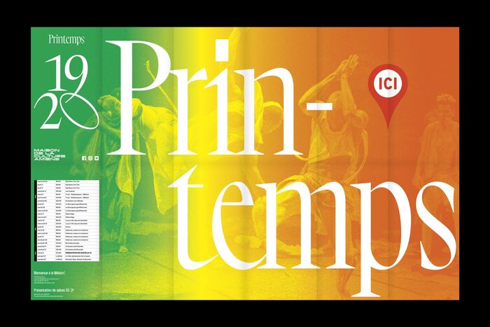 “Printemps” (“spring”) likewise exhibits differences when compared to the retail version of PVC Dynasty: in addition to those glyphs already mention above, the bowl of P here meets the stem at 90 degrees, t has an angled top, p has symmetrical serifs, and s longer ones.