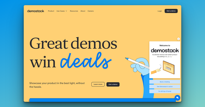 The Demostack homepage
