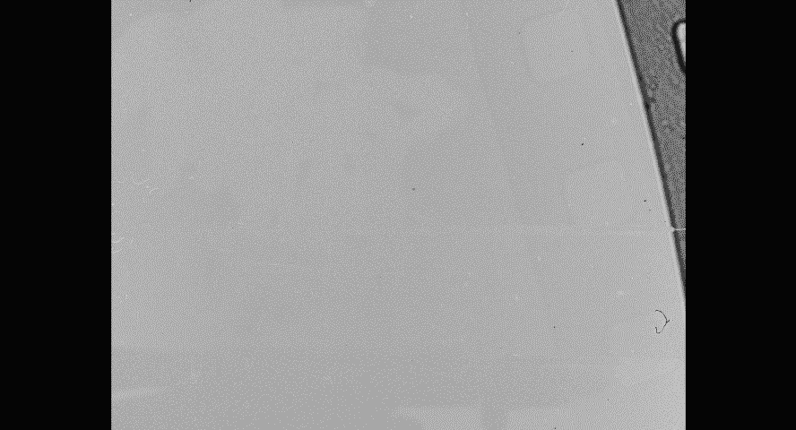 MUBI ident by Peter Tscherkassky (2019, 10s, 16mm, B&W, sound).
