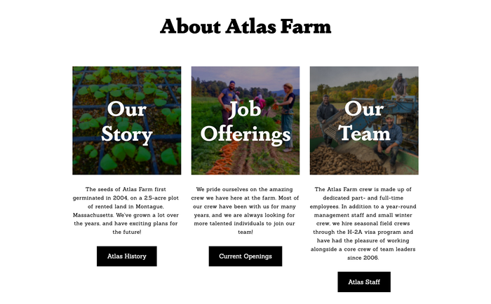 Atlas Farm website 4