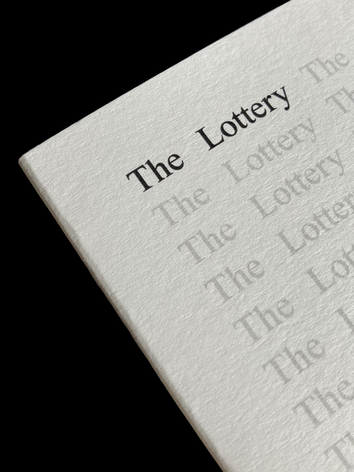 “The Lottery” by Shirley Jackson, Elisava student project 1