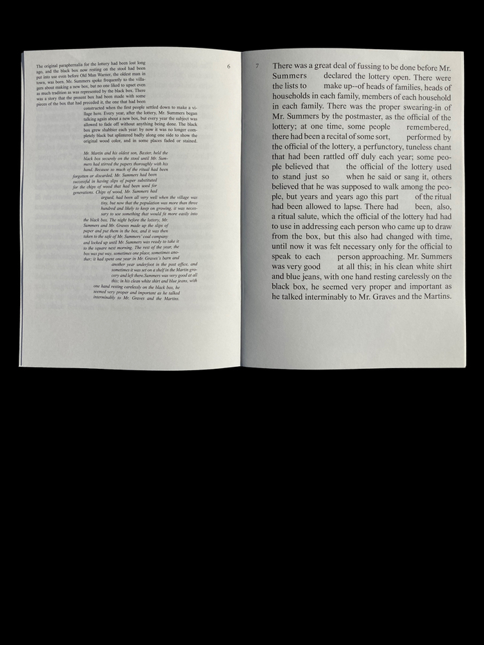 “The Lottery” by Shirley Jackson, Elisava student project 5