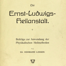 <cite>Die Ernst-Ludwigs-Heilanstalt</cite> by Hermann Lossen