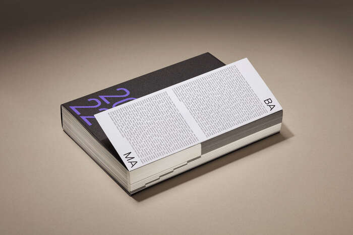 Catalogue cover with all graduate names on the front fold