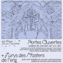 Portes Ouvertes + Jurys des Masters de l’erg 2021 poster