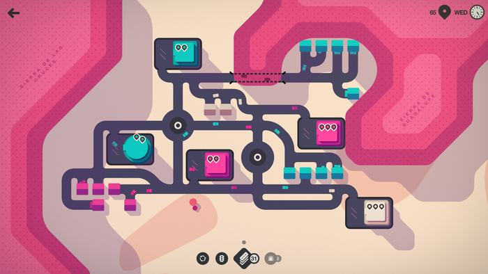 Mini Motorways logo and interfaces 2