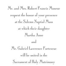 Martha &amp; Gabriel wedding invitation