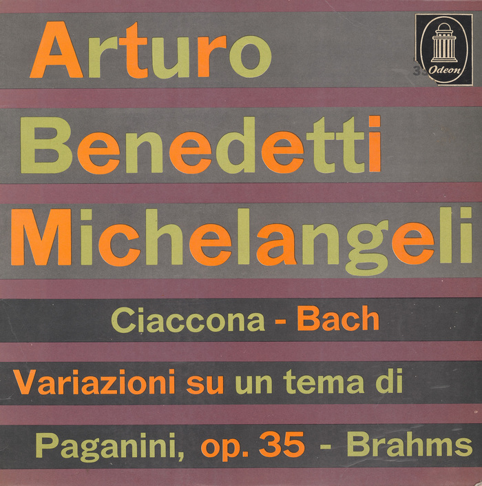 Arturo Benedetti Michelangeli – Ciaccona / Variazioni Su Un Tema di Paganini, Op. 35 album art 1