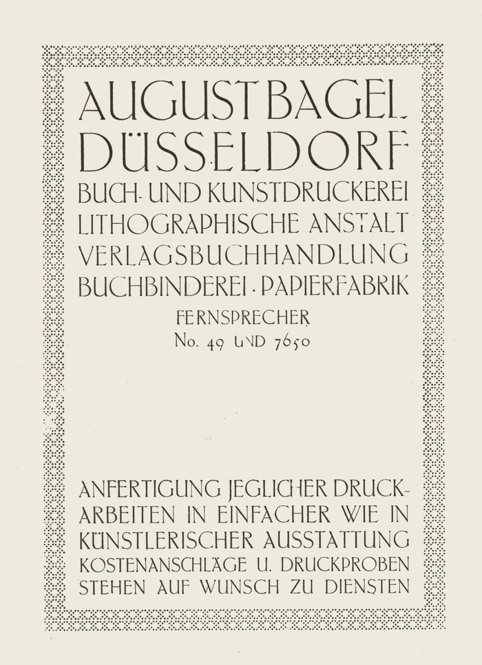 August Bagel Düsseldorf ad