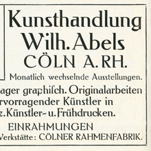 Kunsthandlung Wilhelm Abels ad