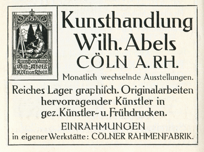 Kunsthandlung Wilhelm Abels ad