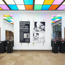 <cite>Comicbuchpreis 2022</cite> exhibition at Literaturhaus