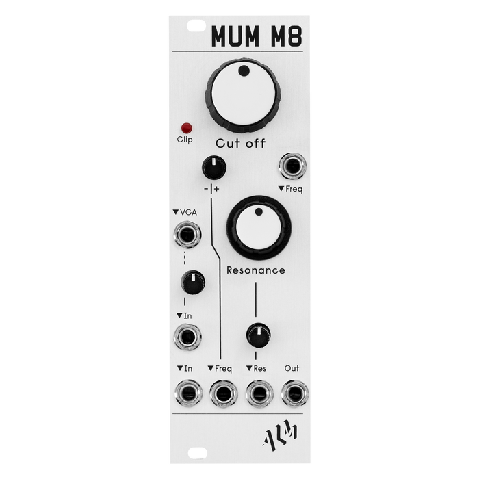 MUM M8 (ALM018), an 8hp Eurorack low pass filter, featuring 