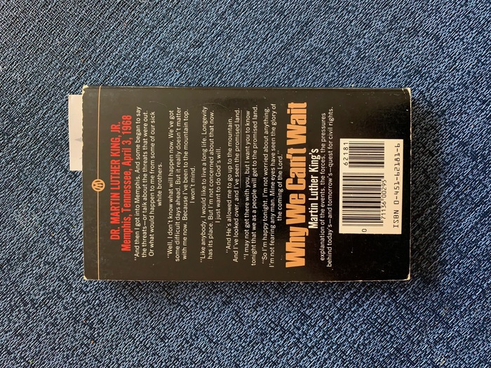 The quote on the back is set in , alongside the author’s name in  and the title in , as seen on the front cover.