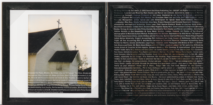 Album credits, with extensive examples of Son Gothic and ITC Goudy Sans Italic.
