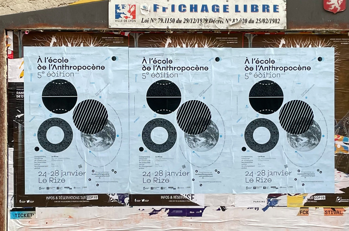 Small size posters displayed in Lyon, France
