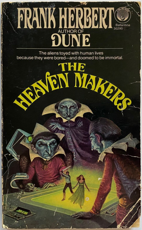 The Heaven Makers (1968), Del Rey / Ballantine, 1982. Cover art by Darrell K. Sweet [More info on ISFDB]