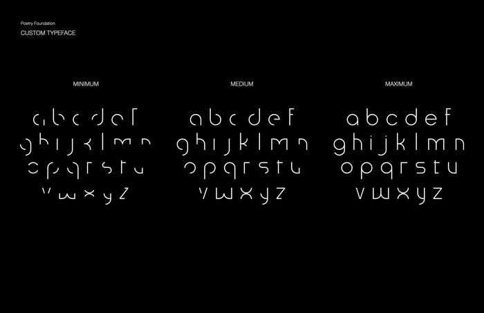 The lowercase-only Poetry comes in three variations.