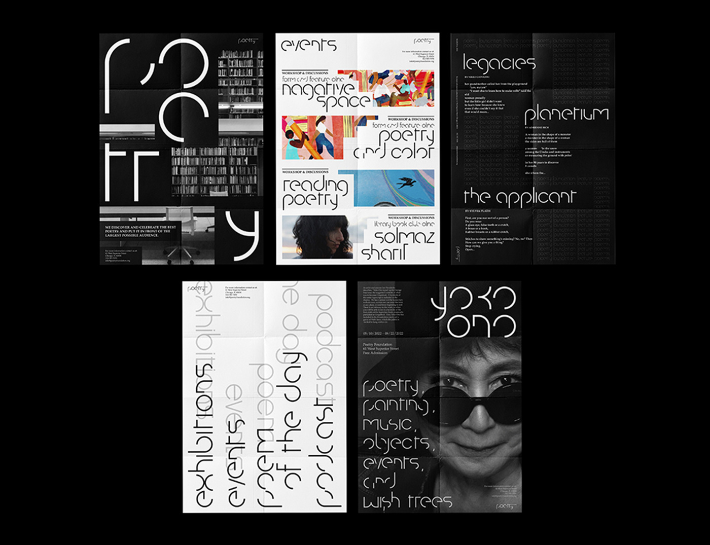 Poetry Foundation identity (SAIC student project) - Fonts In Use