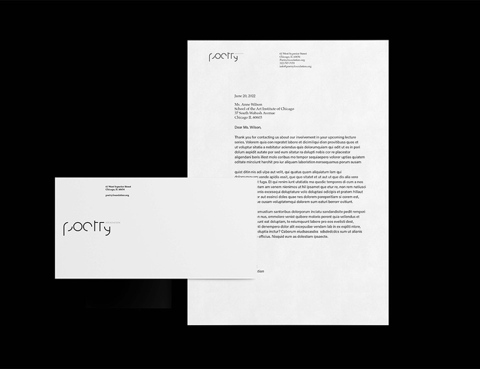 Poetry Foundation identity (SAIC student project) 4
