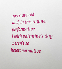 “Roses are red” Valentine’s Day card