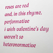 “Roses are red” Valentine’s Day card