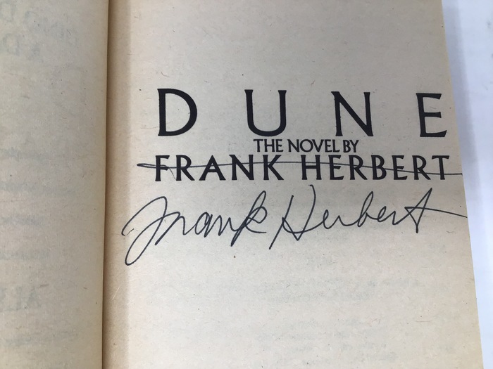 Title page of a signed copy