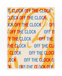 <cite>Off the Clock</cite> exhibtion posters