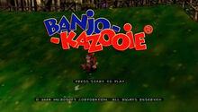 <cite>Banjo-Kazooie</cite> logo and interfaces