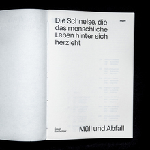 <cite>Die Schneise, die das menschliche Leben hinter sich herzieht – Müll und Abfall</cite>