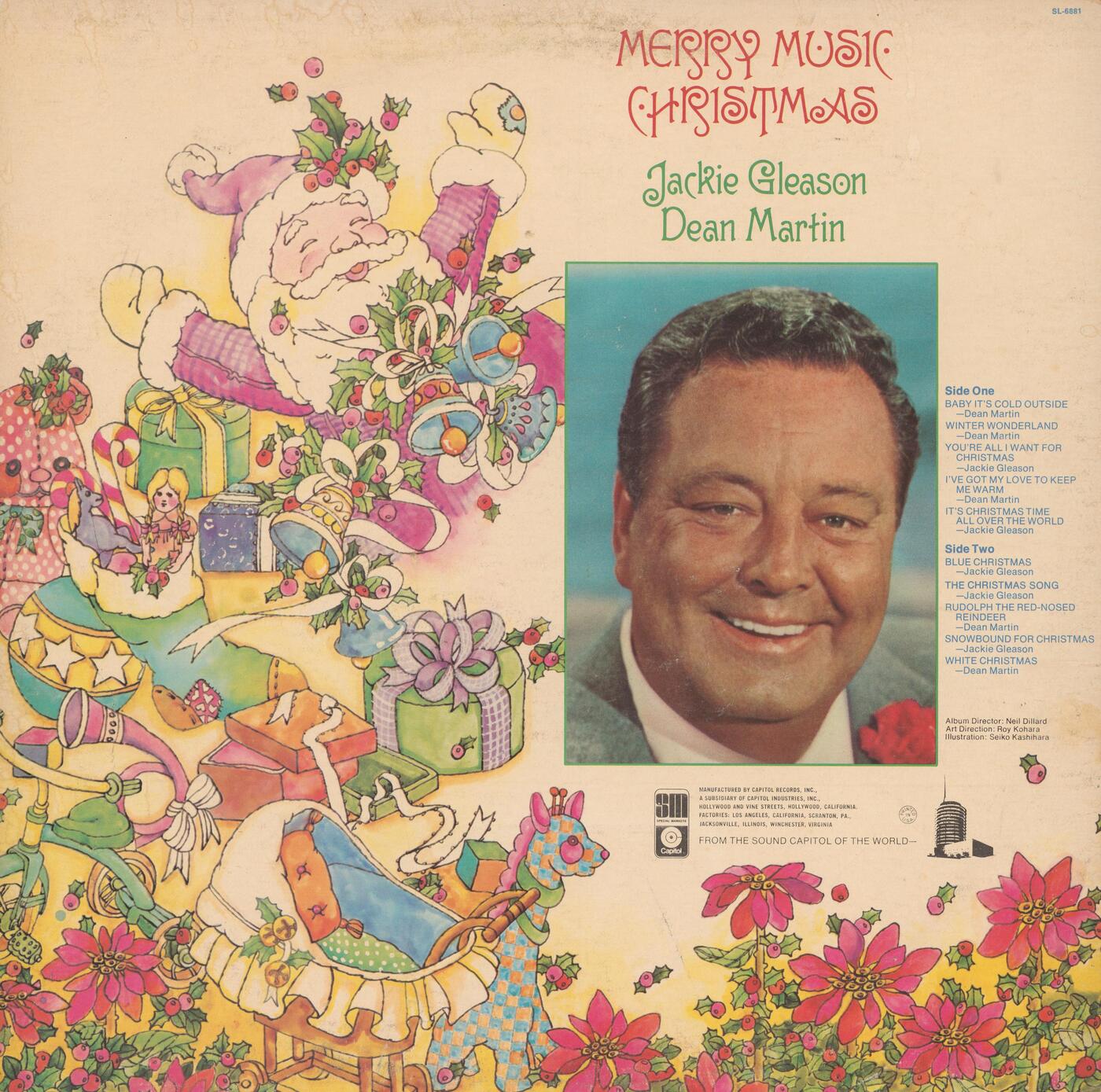 Dean Martin & Jackie Gleason – Merry Music Christmas album art - Fonts ...