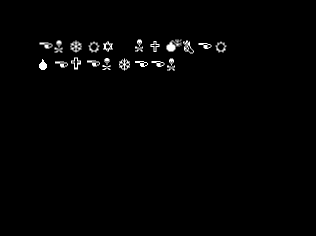 Wingdings text appearing in Room 264.