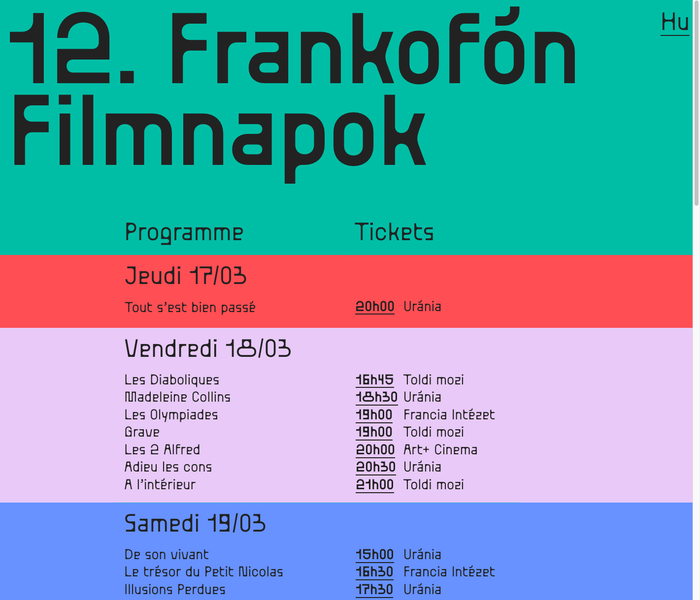 12. Frankofón Filmnapok 13