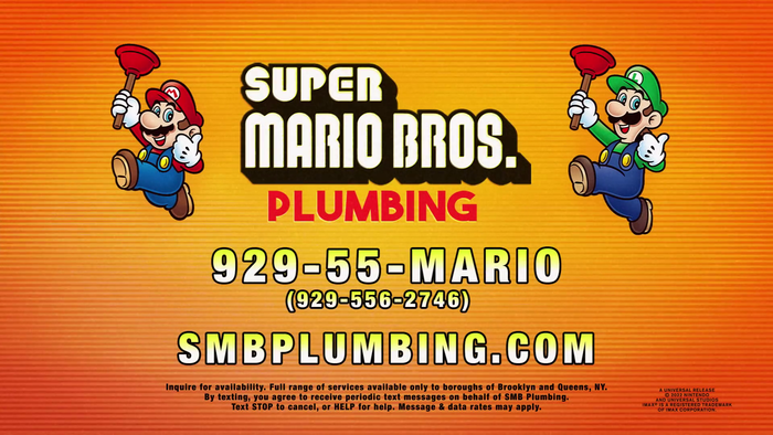 Super Mario Bros. Plumbing advertising campaign 1