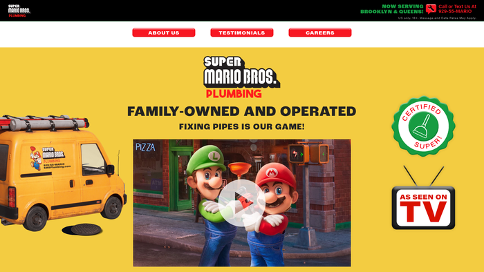 Super Mario Bros. Plumbing advertising campaign 3