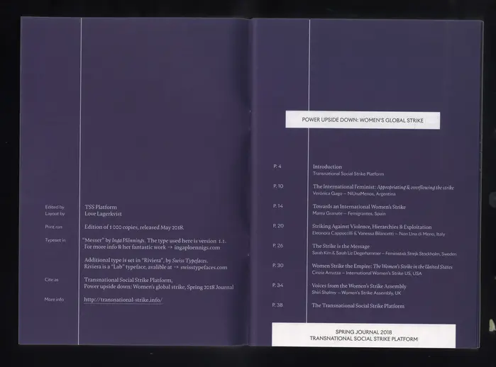Transnational Social Strike Journal #3, “Power Upside Down, Women’s Social Strike” 2