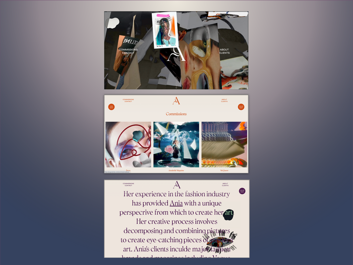 Augustynka portfolio website 3