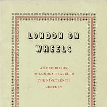 <cite>London on Wheels</cite> exhibition booklet