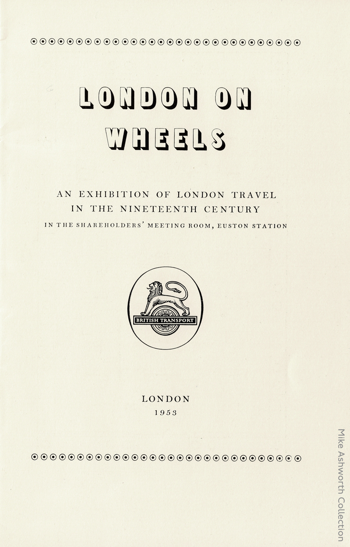 London on Wheels exhibition booklet 2