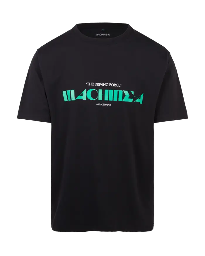 Machine-A × Raf Simons T-shirt ft.  and 