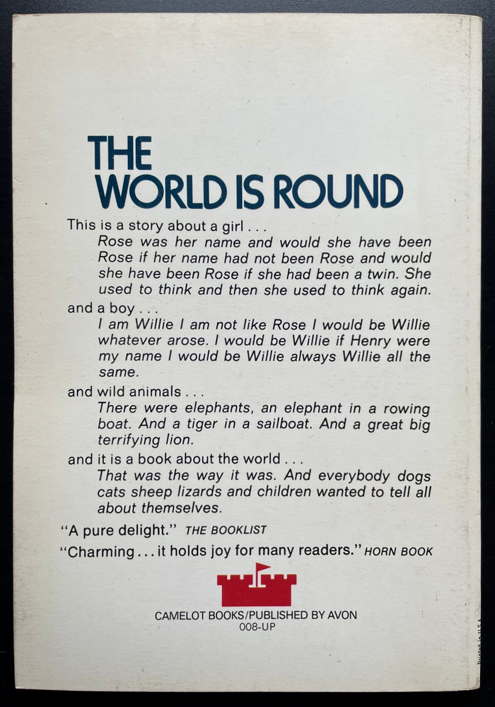 The World is Round by Gertrude Stein (Camelot) 2