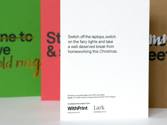 Lark Design × WithPrint Christmas cards 5