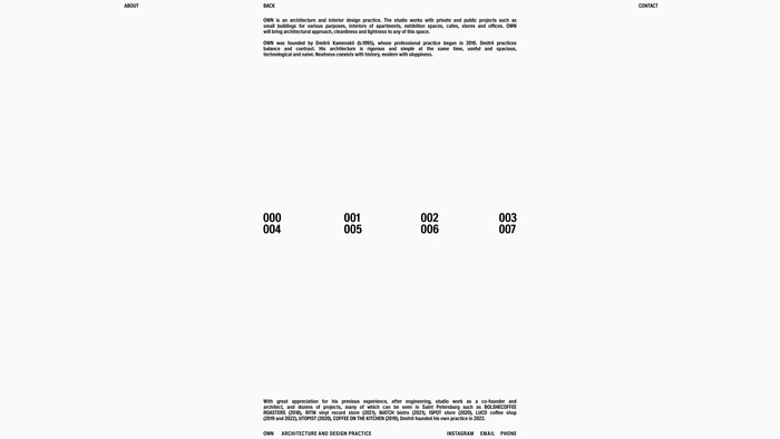 OWN Architects website 2