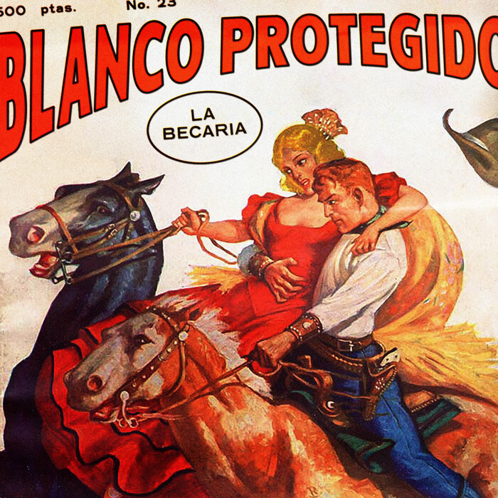La Becaria – “Blanco Protegido” single cover