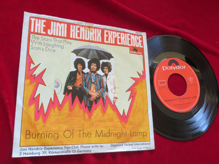 The Jimi Hendrix Experience – “Burning of the Midnight Lamp” German single cover 2