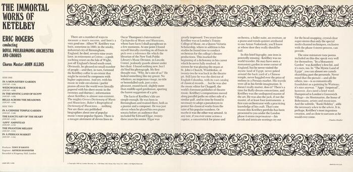Someone took issue with the top-heavy R in : in the title (but not in the smaller lines below), this glyph was replaced with the one from  Extra Condensed. The liner notes use an interesting typeface, too: it’s ’s .
